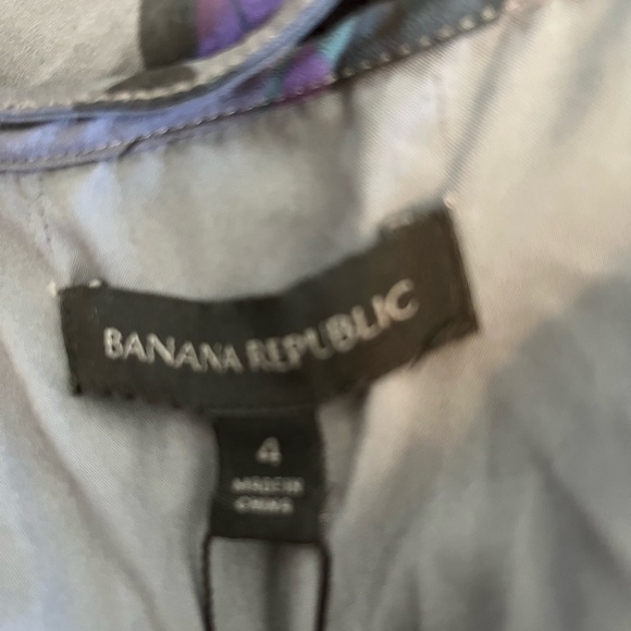 Banana Republic Midi Evening Size 4 Gray Chiffon Dress - Picture 5 of 6